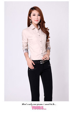 批发采购优选 春装新款“天籁之城”修身蝴蝶结纯棉衬衫